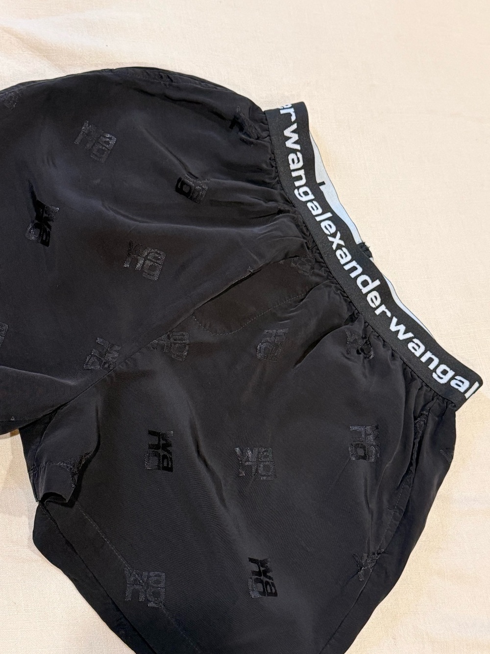 Alexander Wang Black Athletic Shorts with Logo Waistband